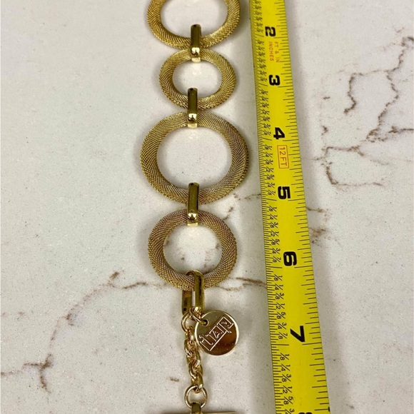 Elegant ITALY 18k Gold Plated Jewelry Necklace, Bracelet & Earrings Set Vintage - Picture 8 of 8